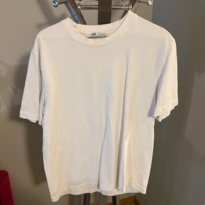 Plain white Zara top, men’s large
